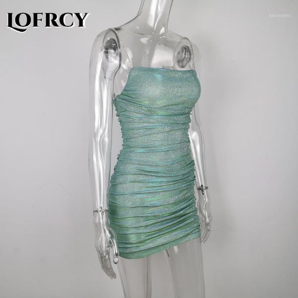 

lofrcy diamond embellished spaghetti strap shinny mint green ruched bodycon dress backless night out club party mini dress1, Black;gray