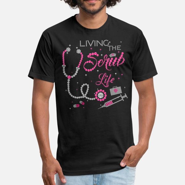

living the scrub life nurse t shirt designers graphic t shirt classic hiphop custom tracksuit hoodie sweatshirt