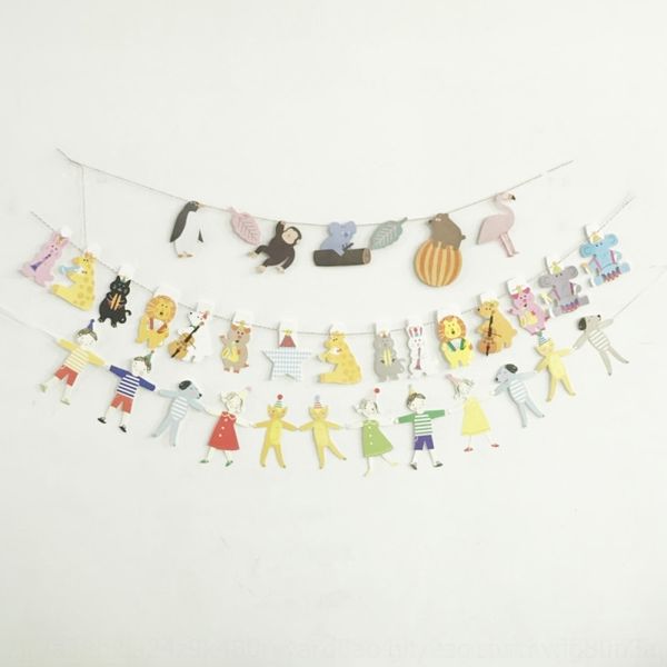 

w7bu5 children's colorful decoration pull pull dress in animal classroom flag hand cartoon flag party dress hand pulling iea7z