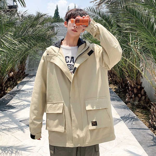 

spring men's new fashion hooded popular jacket casual coat, Black;brown