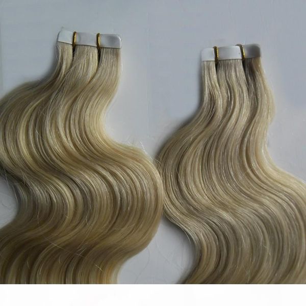 

pure color virgin body wave hair extensions 100% human hair weav 10-30 inchs skin weft tape hair, Black