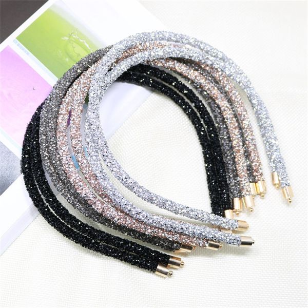 

superflash headband thin edge with drill woman crystal hair bands versatile temperament simplicity hair hoop accessories 1 85ls k2b, Silver