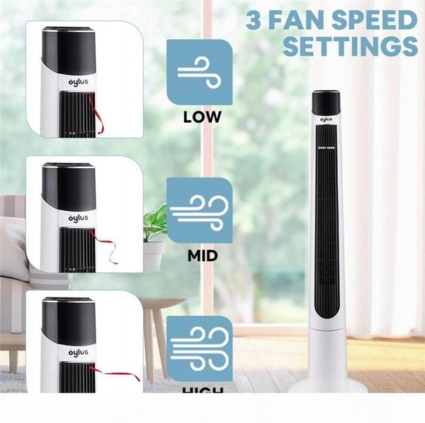 

tower fan oscillating with remote control for home office fan leafless tower fan cooling 3 speed 3 modes wind timing air cooler w35413485