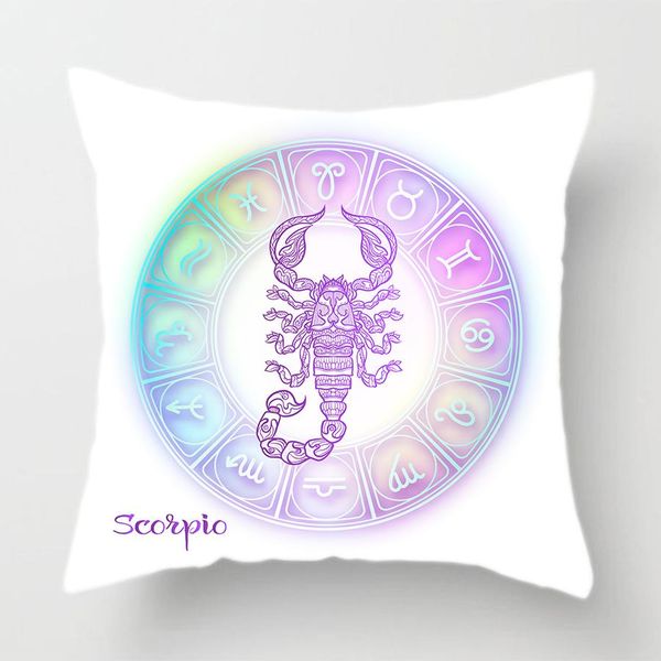 

односторонняя печать полиэстера декоративная подушка двенадцать созвездий зодиака сладкий домашний подушка для корпуса декорации ramadan f j