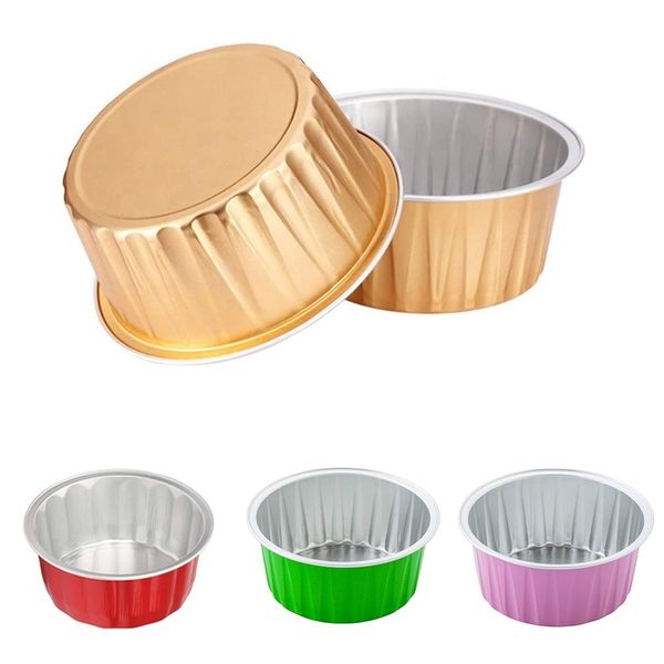 

100pcs 5oz 125ml disposable cake baking cups muffin liners cups aluminum foil cupcake baking cups f jllbdk