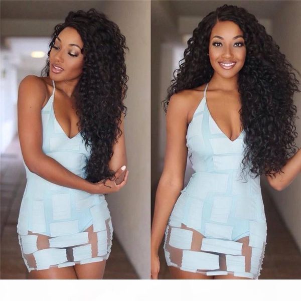 

180% density brazilian loose deep curly glueless full lace human hair wigs 7a brazilian lace front human hair wigs cara wigs, Black;brown