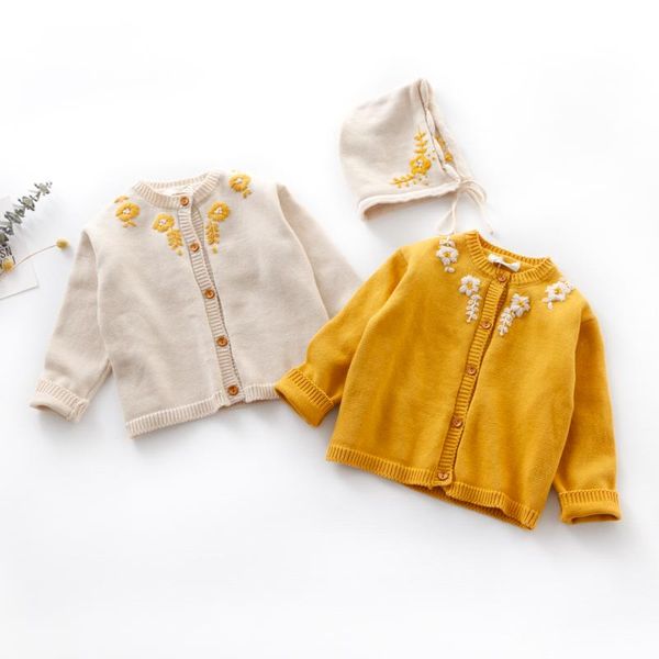 

pullover cashmere cardigan jacket knitted sweaters for girls flower embroidery basic kids crochet cardigans girl chritsmas sweater outfit, Blue