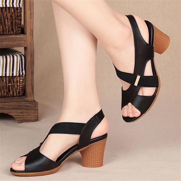 

women's sandals platform sandal summer ladies thick sole high heels non-slip sandal shoes for women dropshipping 20#, Black