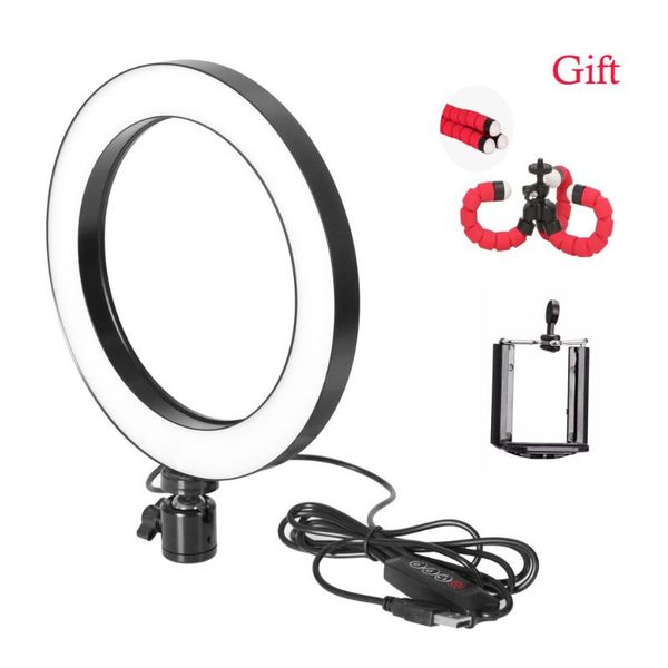 

pgraphy led selfie ring light 16/26cm three-speed stepless lighting dimmable with cradle head for makeup video live studio