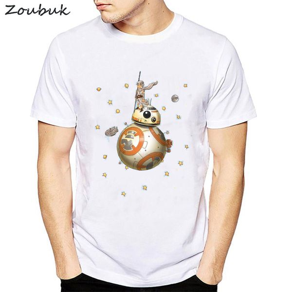 

harajuku anime cartoon white t shirt tee bb8 t-shirt cool tshirt short sleeve summer homme sport hooded sweatshirt hoodie