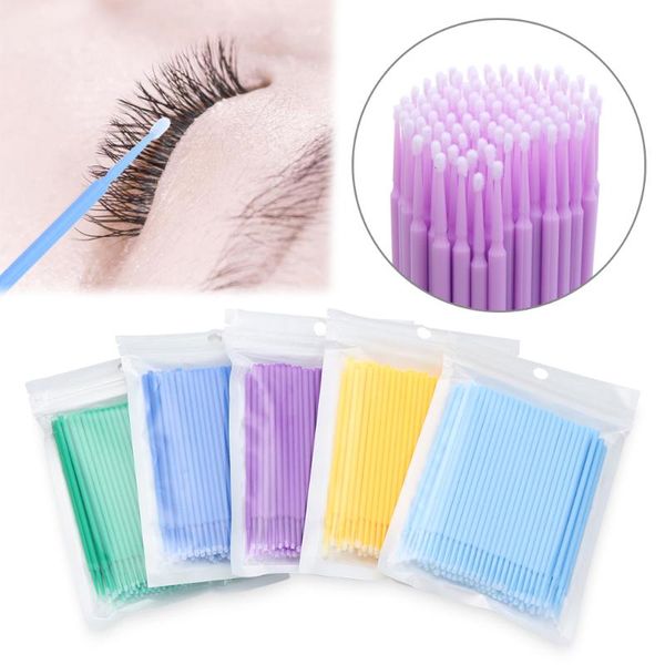 

makeup brushes 100pcs disposable eyelash extension micro brush mascara swabs applicator make up cotton swab health beauty tool