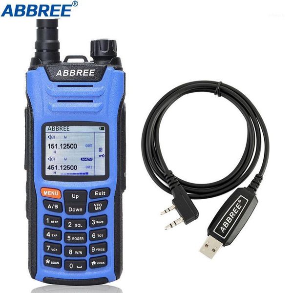

abbree ar-f6 walkie talkie six 6 bands band lcd color display 125-560mhz dual standby 999ch vox dtmf two way ham cb radio1