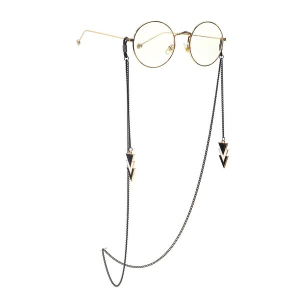 

vintage black glasses cord halter fashion simple 2020 chic geometric triangle pendant chain sunglasses with eyeglasses chain h bbyjpv