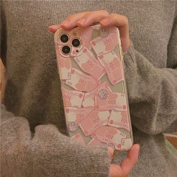 

personal fashion brand screen big banknote 10pro mobile phone case red rice k20 / k30pro silica gel cc9e 8 / 9pro anti falling note7 /