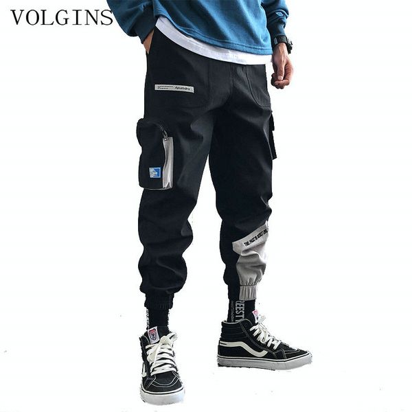

streetwear hip hop joggers korean style harem casual cargo pants fashion black men trousers