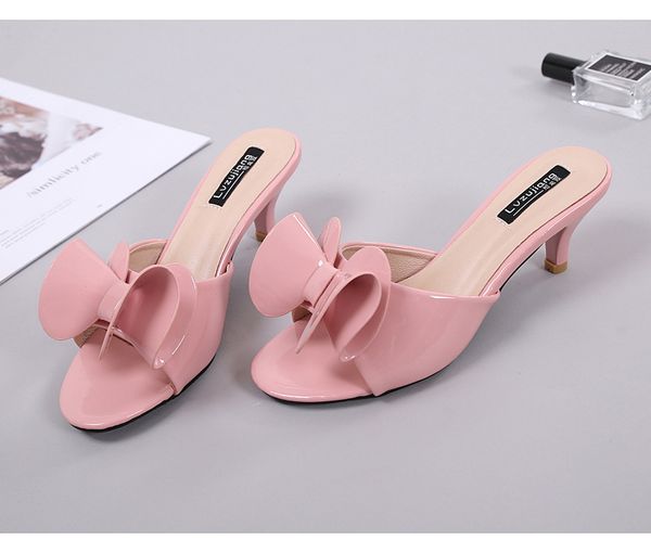 

2020 ladies shoe from women with fine leaping high leaps 4-6 centers sandals open foot toe tips nightclub shoes 2wd5, Black