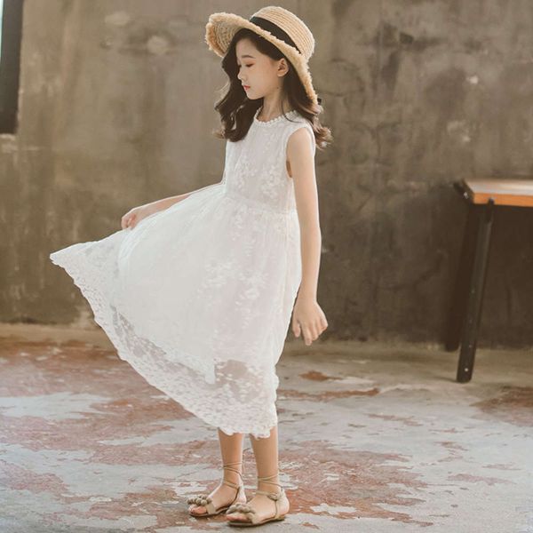 

19020 girls' water soluble lace skirt in spring and summer, Red;yellow