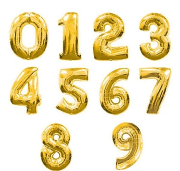 

32 дюйма номер баллонов рождения день рождения украшения цвет алюминиевая фольга шары свадебный домашний банкет су ббайдбью yh_pack