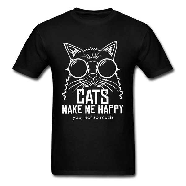 

sport cat make me happy sunshine design youth t shirt 3d cat crewneck cotton t shirts black fashion casual printed clothes