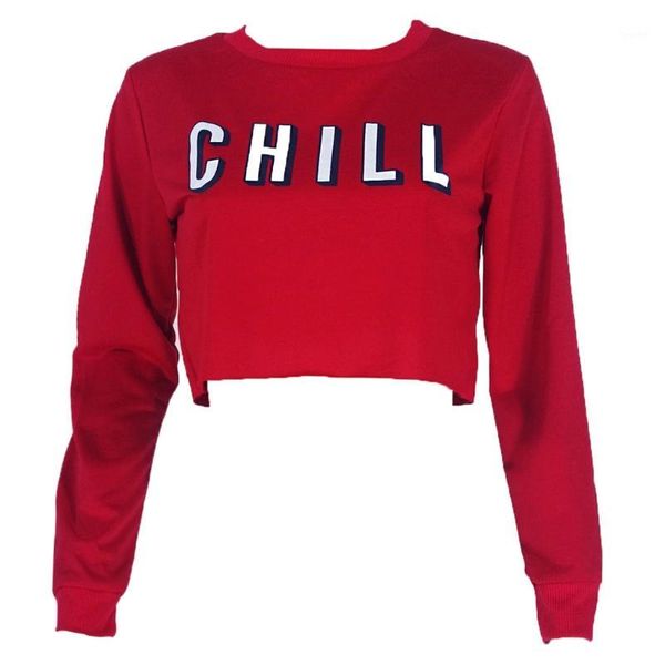 

women short hoodies casual loose sweatshirt long sleeve crop letter printed1, White