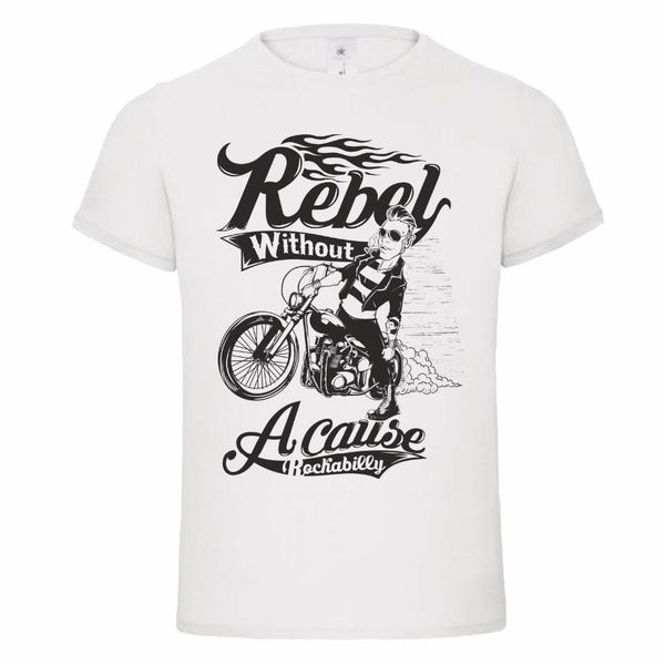 

sport new 2019 cotton short-sleeve t-shirt fashion classic a rebel wit hout a cause rockabilly 60s citcom dtg t shirt