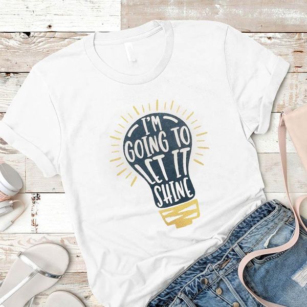 

2019 fashion bulb printed women female women shirt ladies graphic mujer camisa summer tshirt tees clothing t-shirt1, White