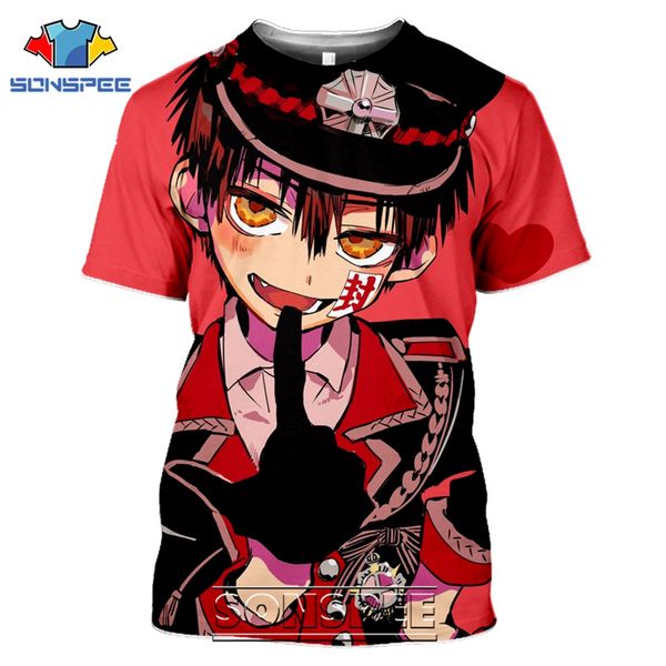 

jibaku shounen hanako-kun anime mens 3d print shirts hippie funny plus size men clothing