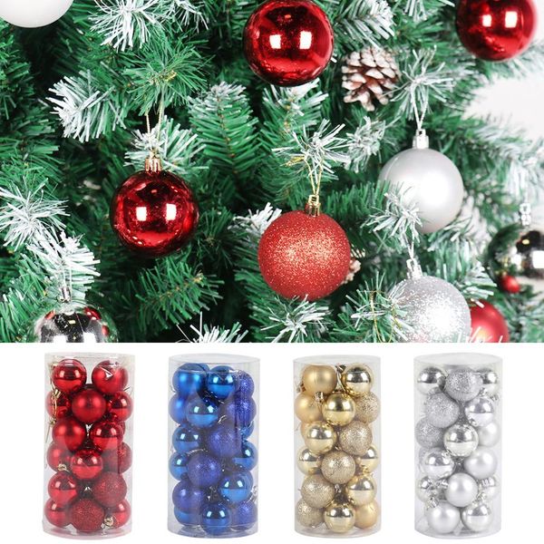 

24 pcs/set tree decor for home christmas ornaments baubles xmas decorative balls