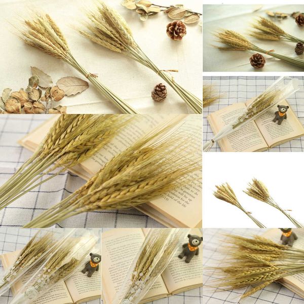 

bouquet autumn wheat flower natural wreath artificial fake flowers diy scrapbooking home garden wedding party decoration 8n63
