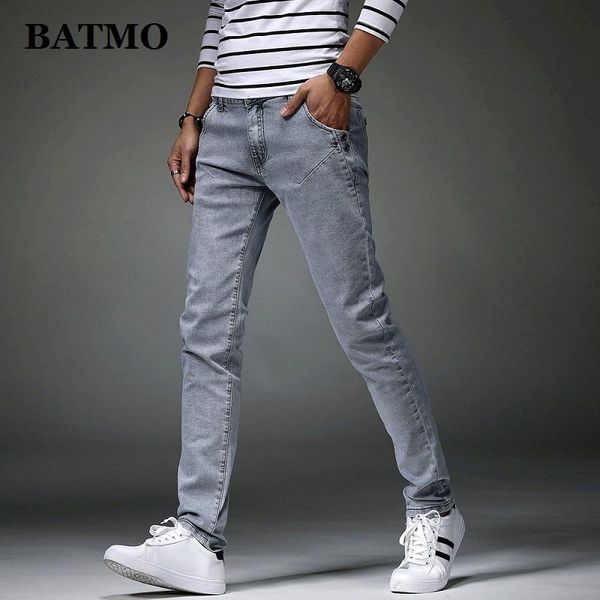

batmo 2020 new arrival casual slim grey jeans men ,men's pencil pants ,skinny jeans men 8914, Blue