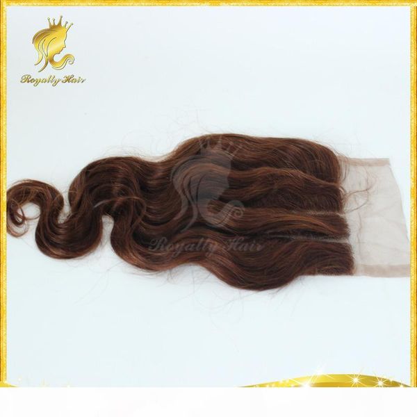 

peruvian body wave lace closure human hair closure 3 part part middle part #4 dark brown body wave closure, Black;brown