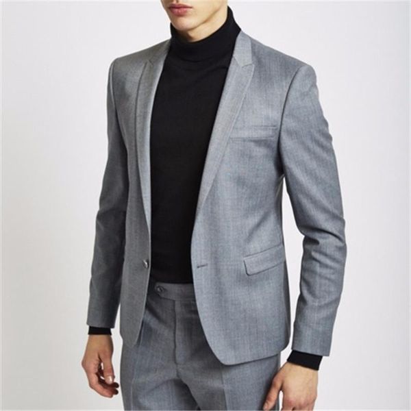 

casual stylish light grey men suit 2pieces(jacket+pant+tie) custom made prom groom terno masculino trajes de hombre blazer 770, White;black