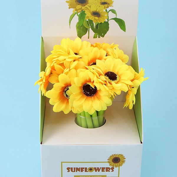 

0.5mm cute creative sunflower flower shape gel pen kids student wedding gifts school stationery writing supplies home decor