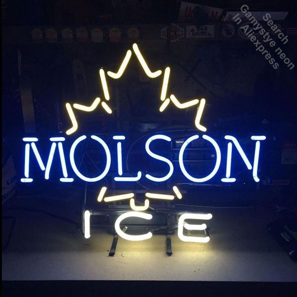 

neon sign for molso canadian ice neon bulb sign handcraft beer glass tubes decorate windows lights personalized electronic signs