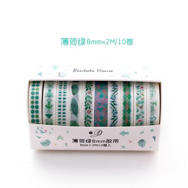 

tianzi 10шт box корейский канцелярские маскировка ленты kawaii декоративной бумаги ленты девушка офисные принадлежности канцелярские наклейк