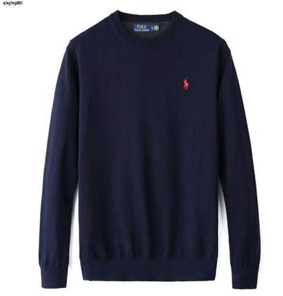 

021 mens designer spring and autumn small horse brand sweater for men v neck solid color long sleeve sweater warm casual men's clothing, White;black
