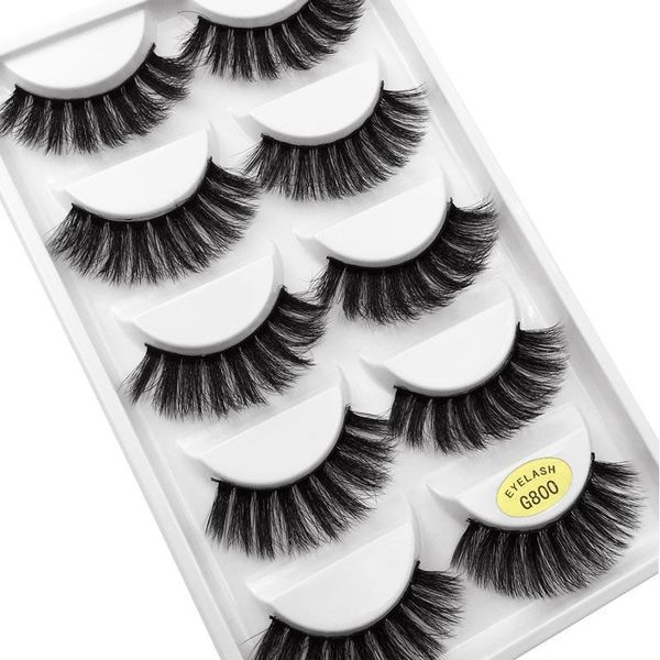 

5 пар ложных ресниц природные норка ресницы ручной поддельные ресницы глаз lashes для maquiagem cilios норка макияж поддельный cils wmtdpv