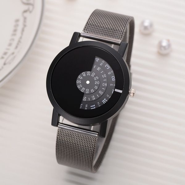 

watches trendy modern wrist watch quartz women fashion stainless steel mesh creative dial casual stylish mens gift