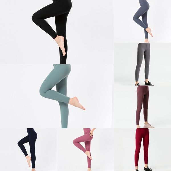 

19b4o fitness nude yoga dance yoga dance new women's quick-drying stretch high waist nylon pants tight sports running pants 30jmg, Gray