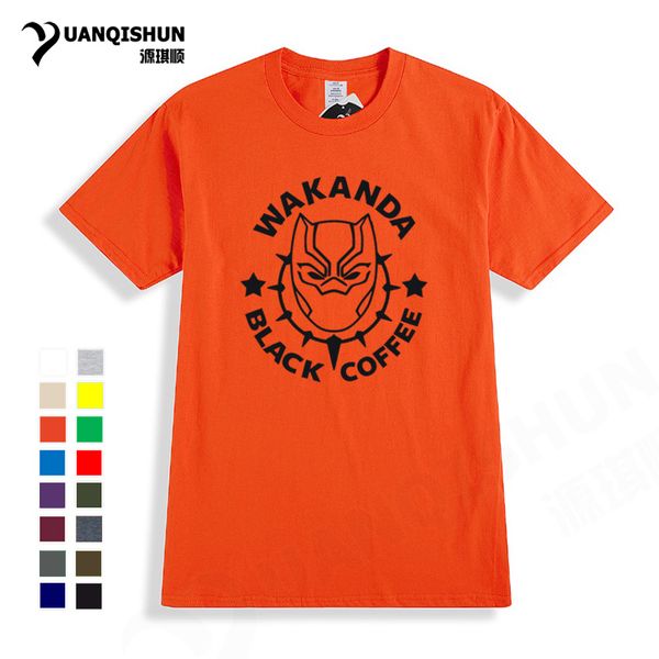 

sport boutique black panther t shirt men wakanda black coffee letter print t-shirt parody civil war tshirt homme hiphop retro tee
