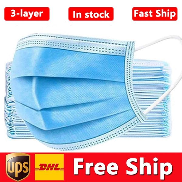 

factoryub7adisposable mask 3-layer face mask dhl protection and personal health mask with earloop mouth face sanitary