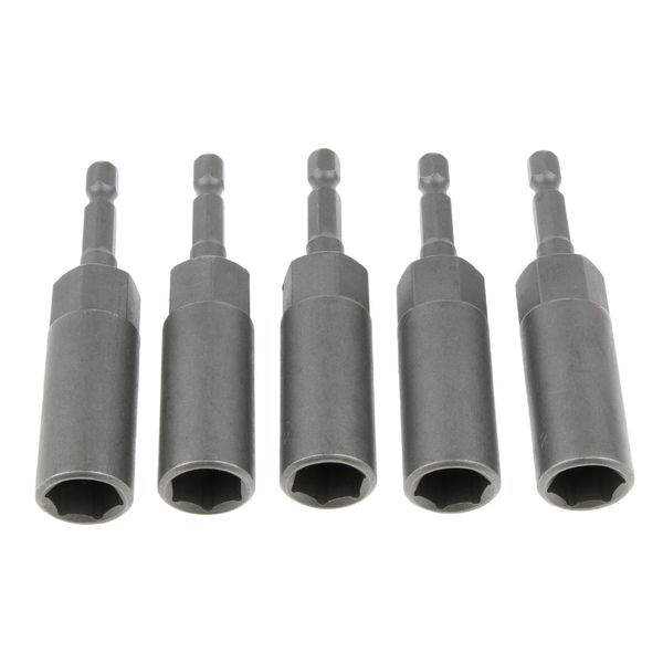 

socket nut driver set drill bit adapter 1/4'' hex shank 12mm 5pcs