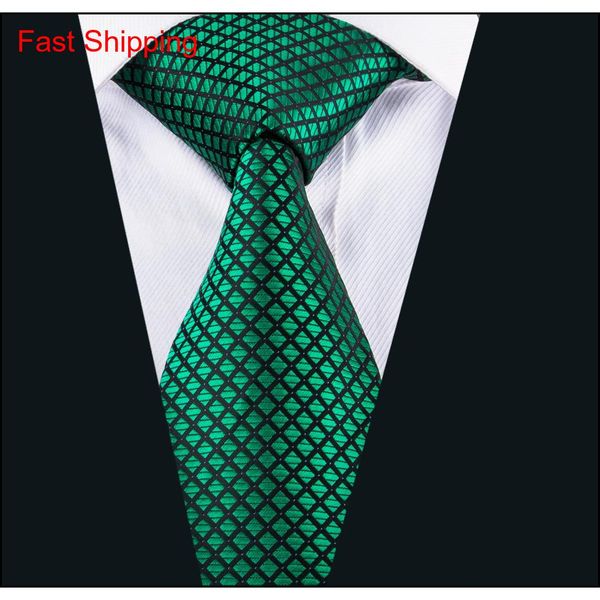 

fast shipping neckties blue fashion luxurious mens tie silk necktie pocket square cufflinks set for men busine qylztx queen66, Black;blue