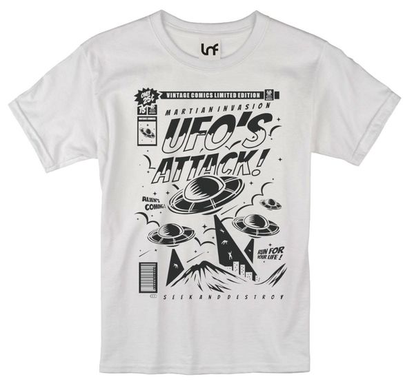 

new summer men fashion exclusive men's t-shirt - funny ufo martian invasion o-neck tee shirts sport hooded sweatshirt hoodie