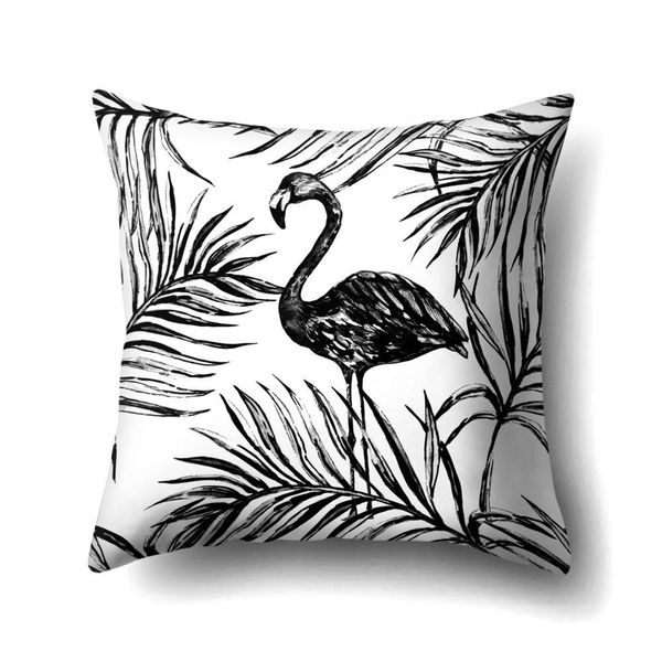 

подушка 4545 черная и белых листы подушки наволочка полиэстер pillowcase home decor наволочка kd 0146 кпт jllfeu