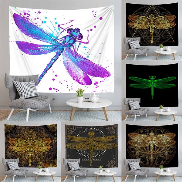 

3d dragonfly гобелен гобелен красочные декоративные