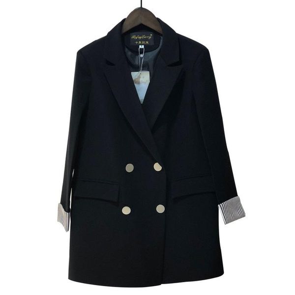 

blazer feminino простой темперамент пиджак летний костюм сыпучие thin отдыха средней длины женщина, White;black