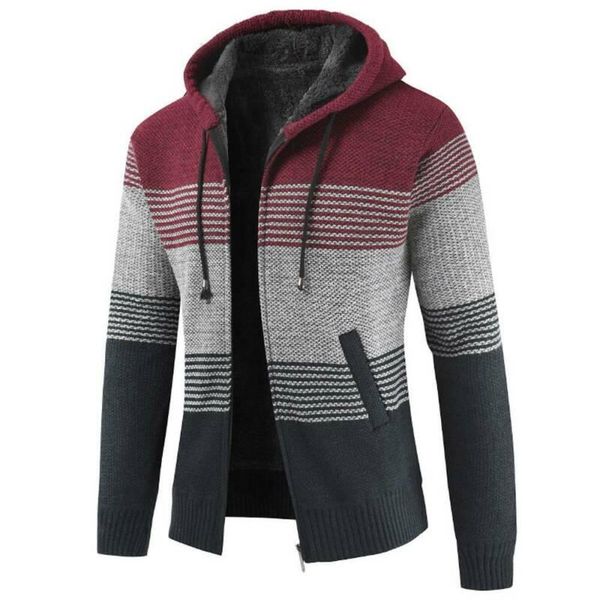 

мужские свитера 2020 cardiagns zip up color block с длинным рукавом с капюшоном куртки зимние одежды мужские джемперы свитера теплые куртки, White;black