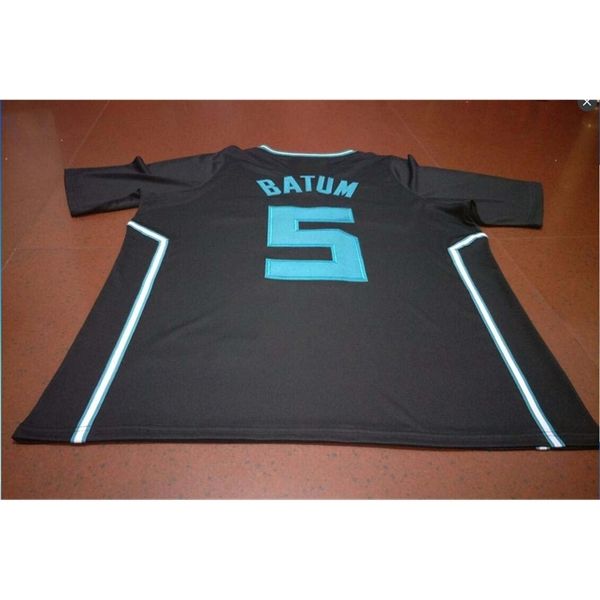 

custom 604 youth women vintage# #5 nicolas batum buzz city college basketball jersey size s-4xl or custom any name or number jersey, Black