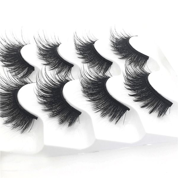 

5 pairs handmade cotton stalk water mink false eyelashes cross messy dense natural eye lashes stage makeup false eyelashes